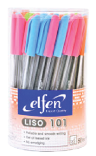 ปากกาลูกลื่น เอลเฟ่น Liso 101 (หมึก แดง – ราคา 39 /โหล)