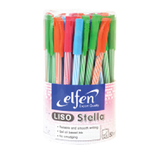 ปากกาลูกลื่น เอลเฟ่น Liso Stella (หมึก น้ำเงิน – ราคา 36 /โหล)